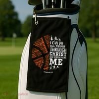 Christian Funny Basketball Bible Verses Gifts Pullover Golf Towel thumb 2
