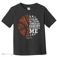 Christian Funny Basketball Bible Verses Gifts Pullover Toddler T-Shirt thumb 0