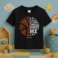 Christian Funny Basketball Bible Verses Gifts Pullover Toddler T-Shirt thumb 3