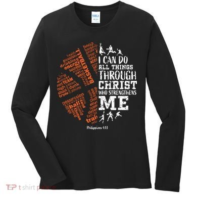 Christian Funny Basketball Bible Verses Gifts Pullover Women's Long Sleeve Shirt