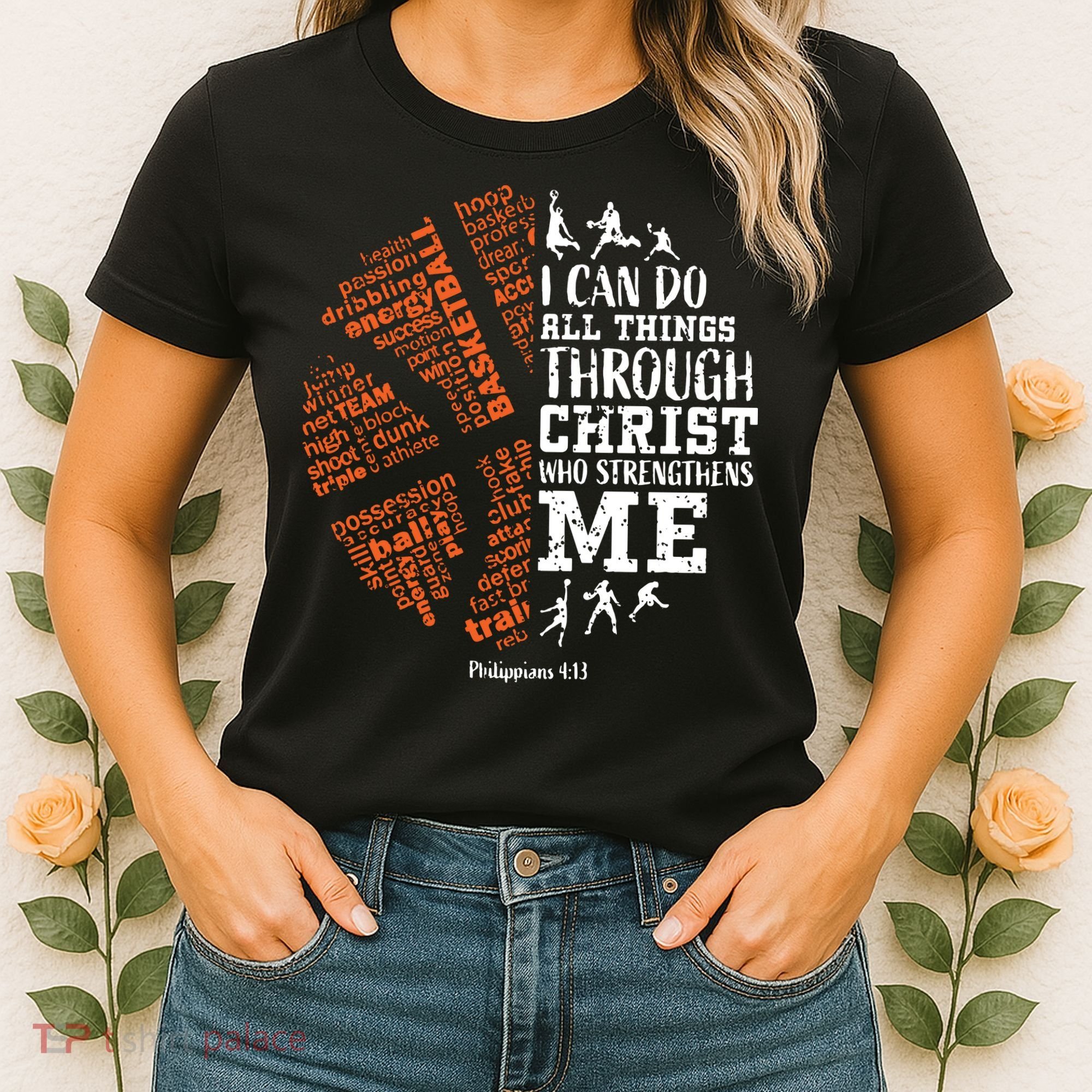 Christian Funny Basketball Bible Verses Gifts Pullover Women's T-Shirt