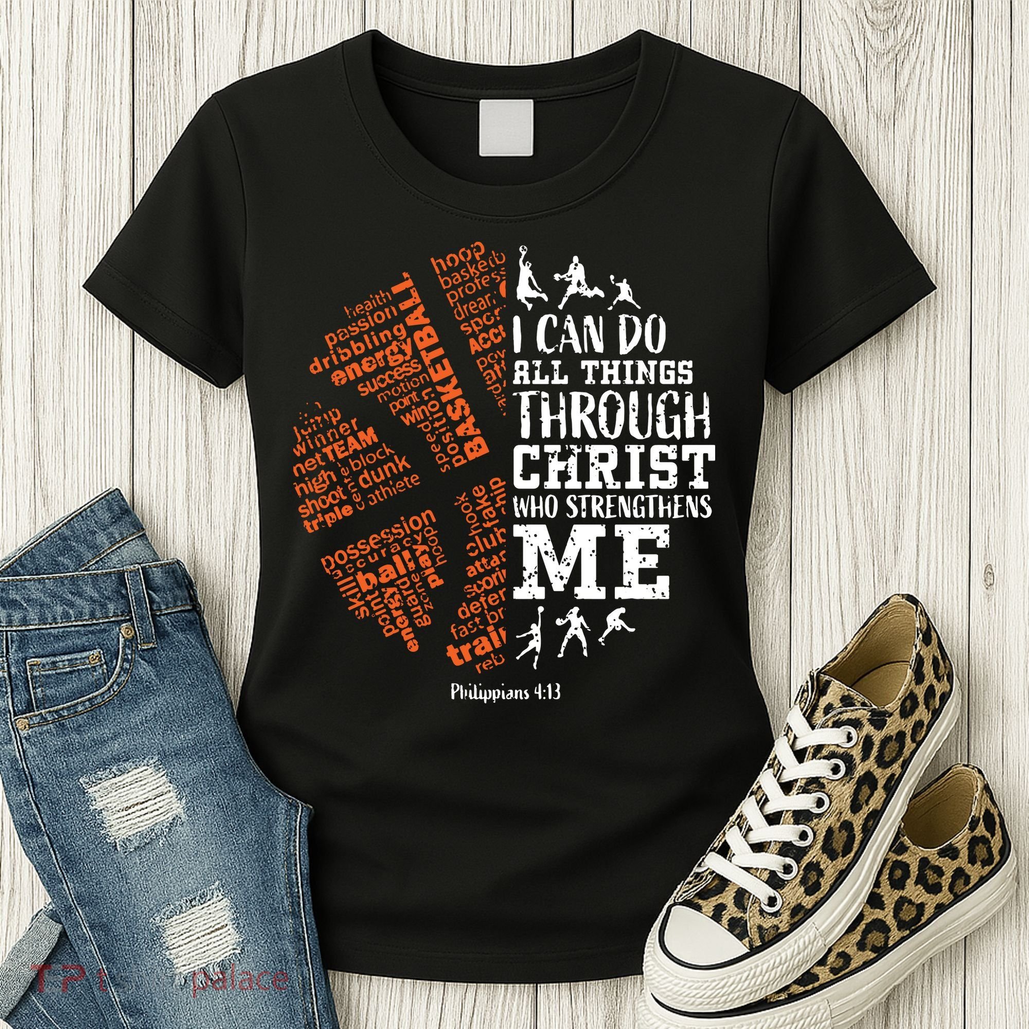 Christian Funny Basketball Bible Verses Gifts Pullover Women's T-Shirt
