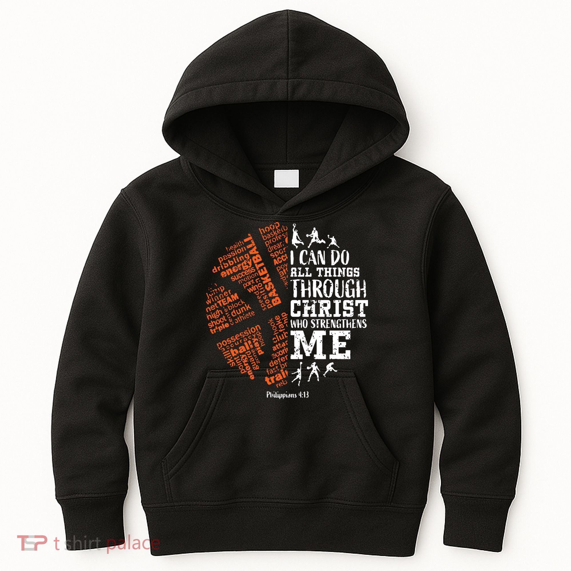 Christian Funny Basketball Bible Verses Gifts Pullover Kids Hoodie
