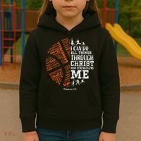 Christian Funny Basketball Bible Verses Gifts Pullover Kids Hoodie thumb 3