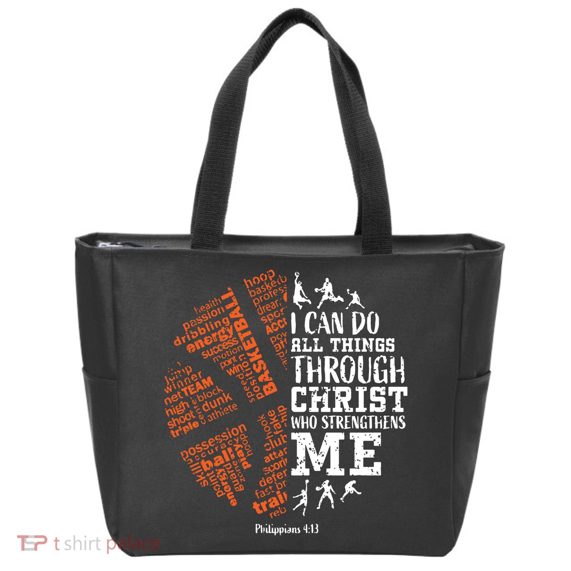 Christian Funny Basketball Bible Verses Gifts Pullover Tote Bag