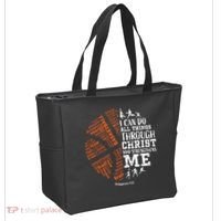 Christian Funny Basketball Bible Verses Gifts Pullover Tote Bag thumb 2