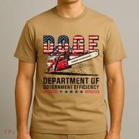 Chainsaw For Bureaucracy Funny D.O.G.E Vintage Usa Flag T-Shirt thumb 3