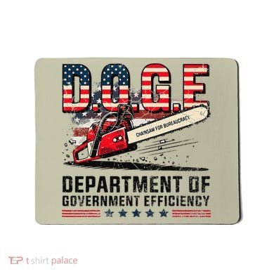 Chainsaw For Bureaucracy Funny D.O.G.E Vintage Usa Flag Mousepad