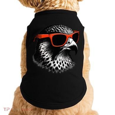 Cool Falcon Bird Wearing Sunglasses Graphic Art Doggie Tank