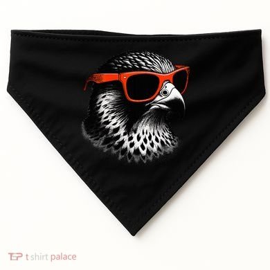 Cool Falcon Bird Wearing Sunglasses Graphic Art USA-Made Doggie Bandana