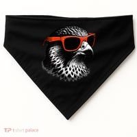 Cool Falcon Bird Wearing Sunglasses Graphic Art USA-Made Doggie Bandana thumb 0