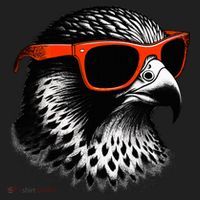 Cool Falcon Bird Wearing Sunglasses Graphic Art Beanie thumb 2