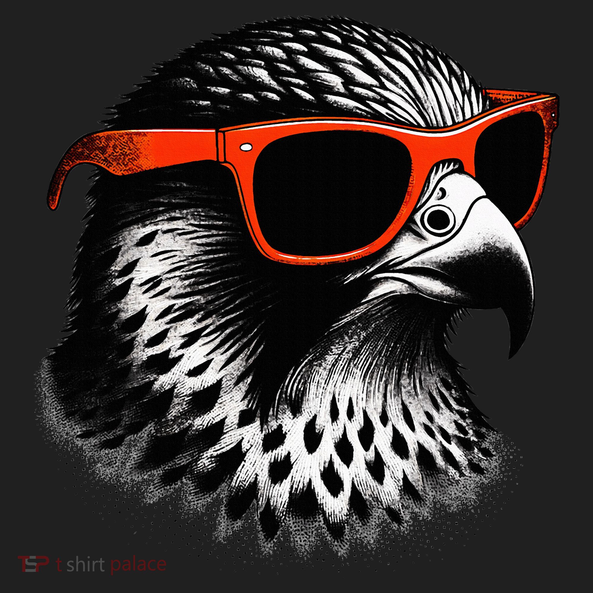 Cool Falcon Bird Wearing Sunglasses Graphic Art Beanie
