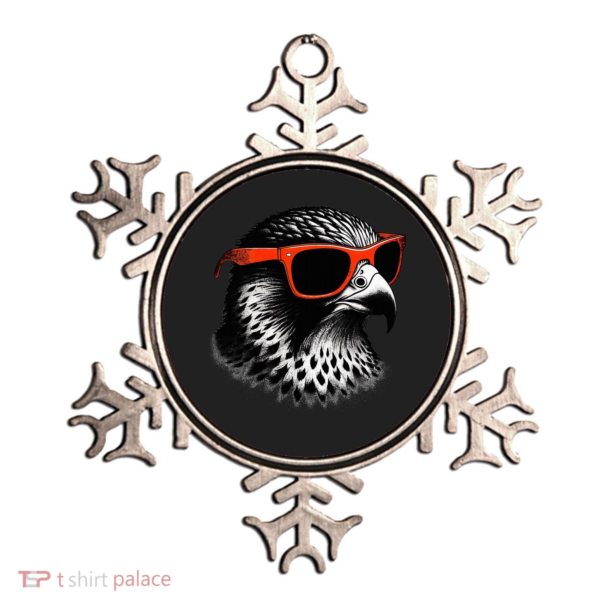 Cool Falcon Bird Wearing Sunglasses Graphic Art Ornament