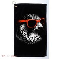 Cool Falcon Bird Wearing Sunglasses Graphic Art Golf Towel thumb 0