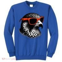 Cool Falcon Bird Wearing Sunglasses Graphic Art Sweatshirt thumb 0