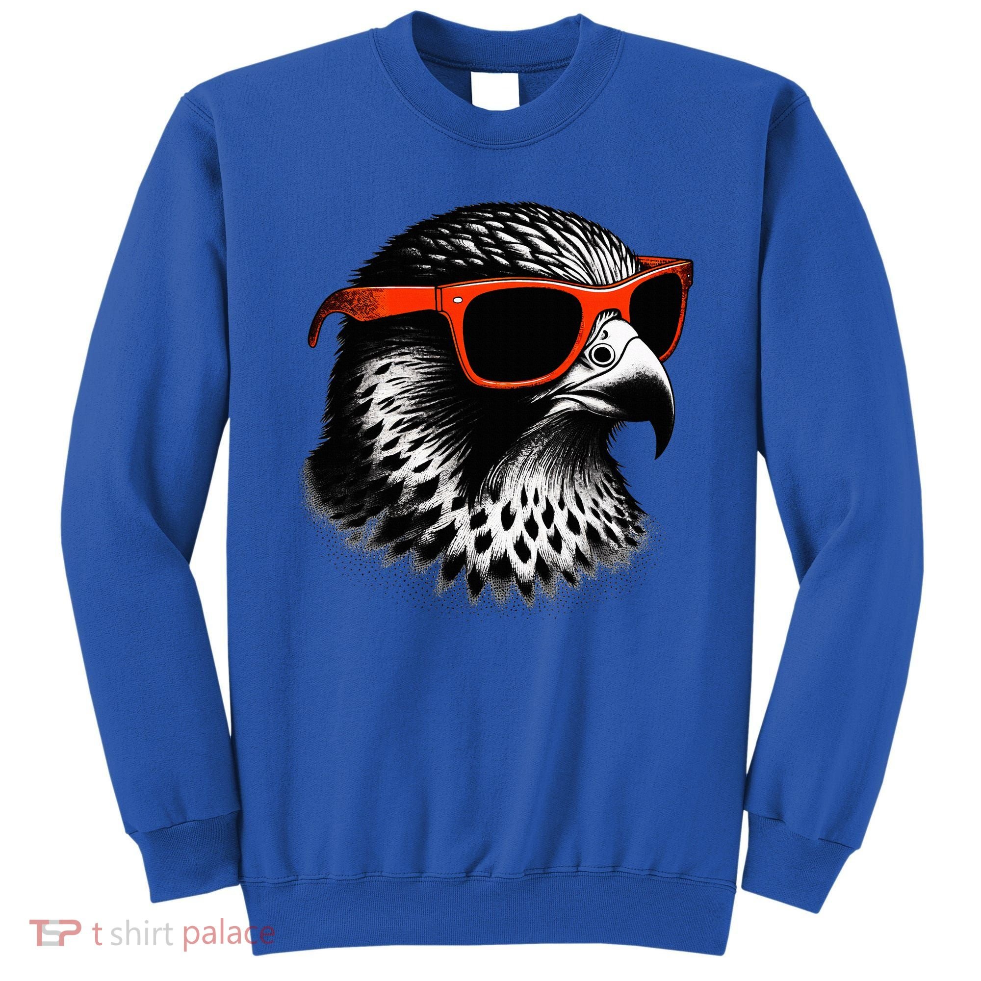 Cool Falcon Bird Wearing Sunglasses Graphic Art Sweatshirt