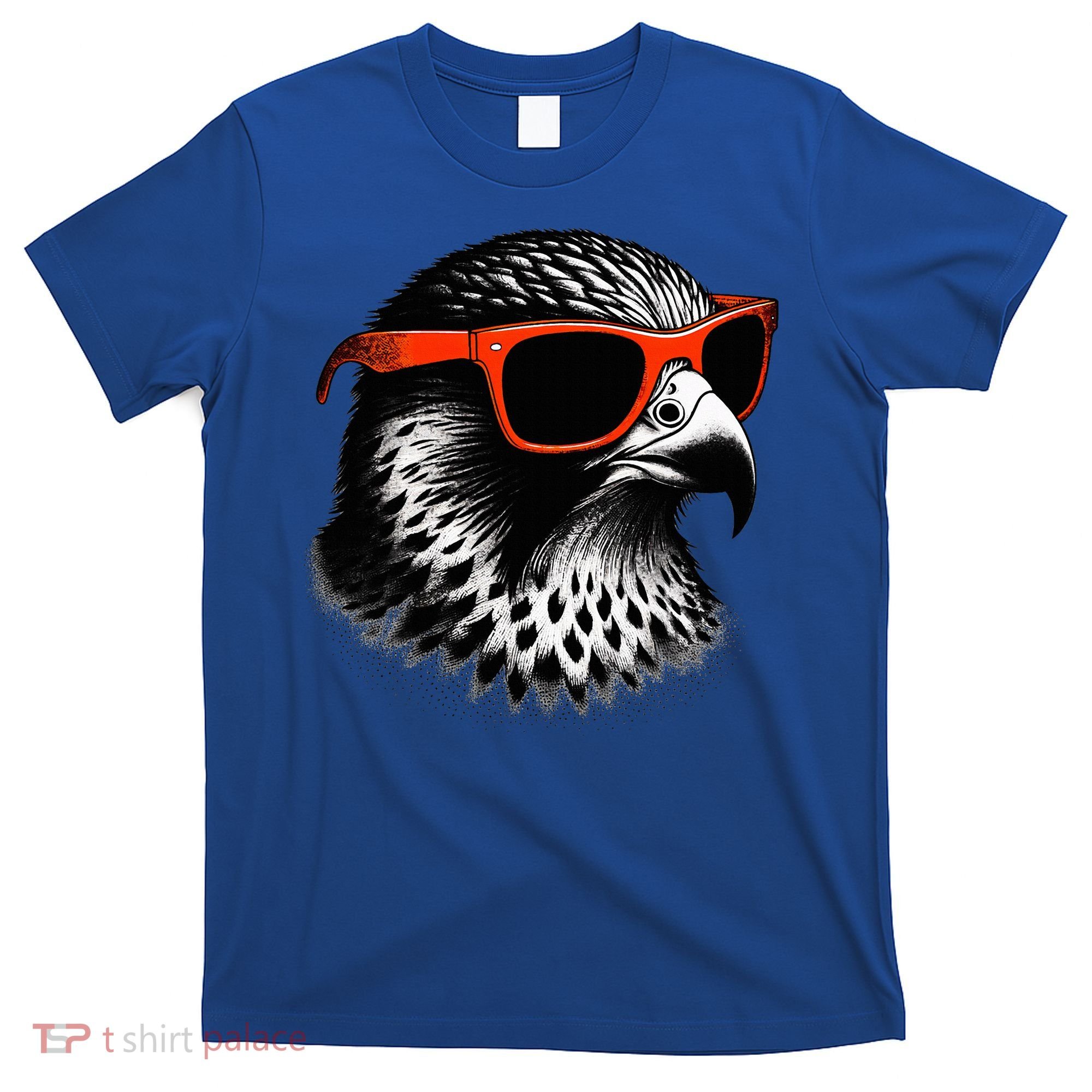 Cool Falcon Bird Wearing Sunglasses Graphic Art T-Shirt