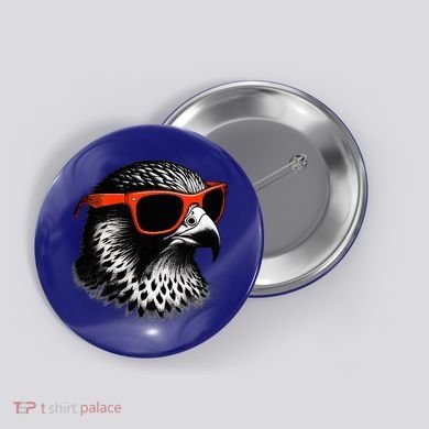 Cool Falcon Bird Wearing Sunglasses Graphic Art Button