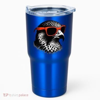 Cool Falcon Bird Wearing Sunglasses Graphic Art Tumbler
