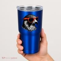 Cool Falcon Bird Wearing Sunglasses Graphic Art Tumbler thumb 2