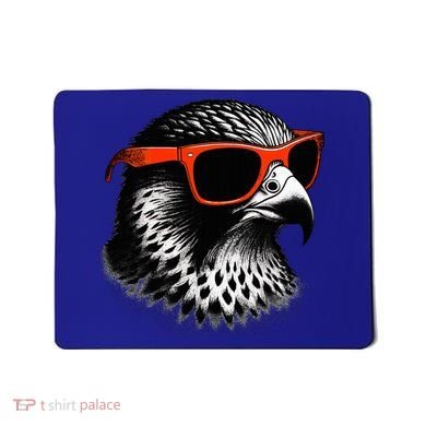 Cool Falcon Bird Wearing Sunglasses Graphic Art Mousepad