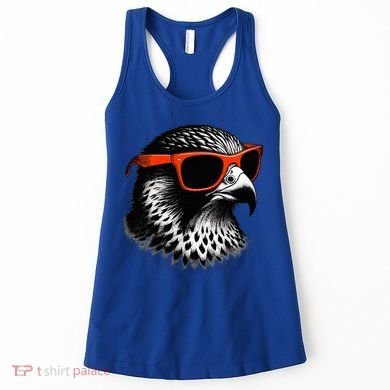 Cool Falcon Bird Wearing Sunglasses Graphic Art Women's Tank Top