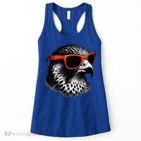 Cool Falcon Bird Wearing Sunglasses Graphic Art Women's Tank Top thumb 0