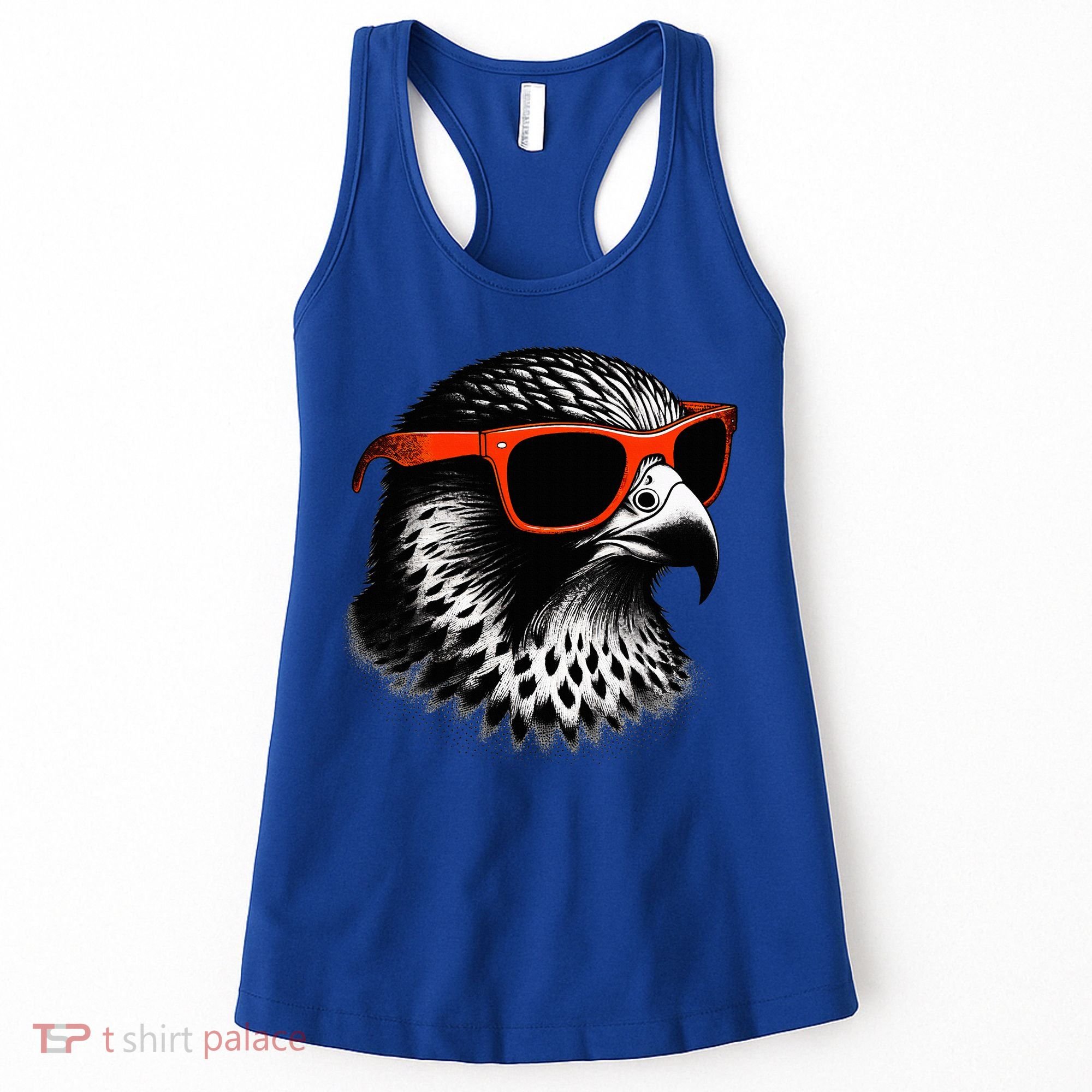 Cool Falcon Bird Wearing Sunglasses Graphic Art Women's Tank Top