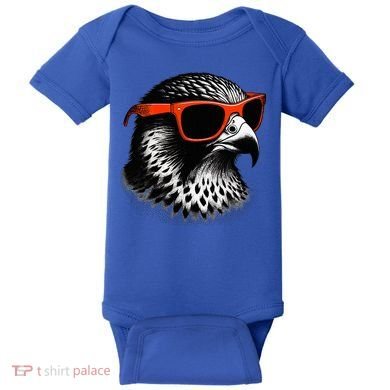 Cool Falcon Bird Wearing Sunglasses Graphic Art Baby Bodysuit