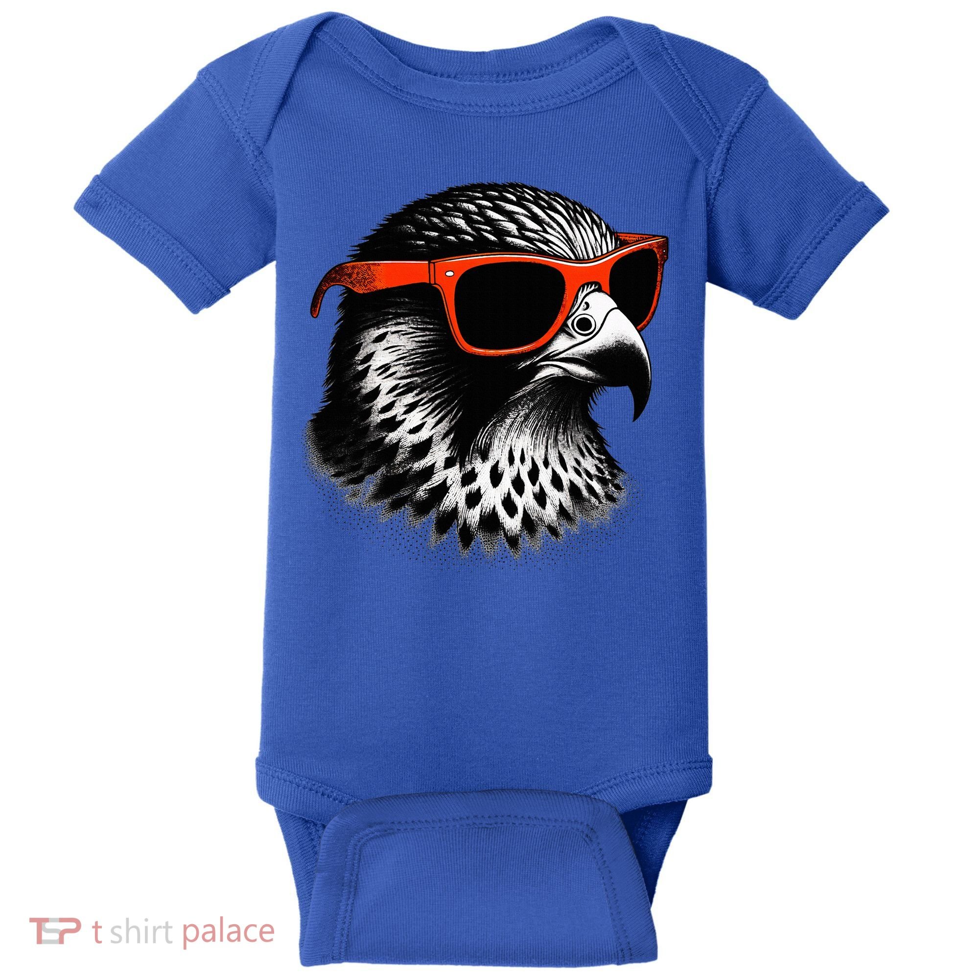 Cool Falcon Bird Wearing Sunglasses Graphic Art Baby Bodysuit