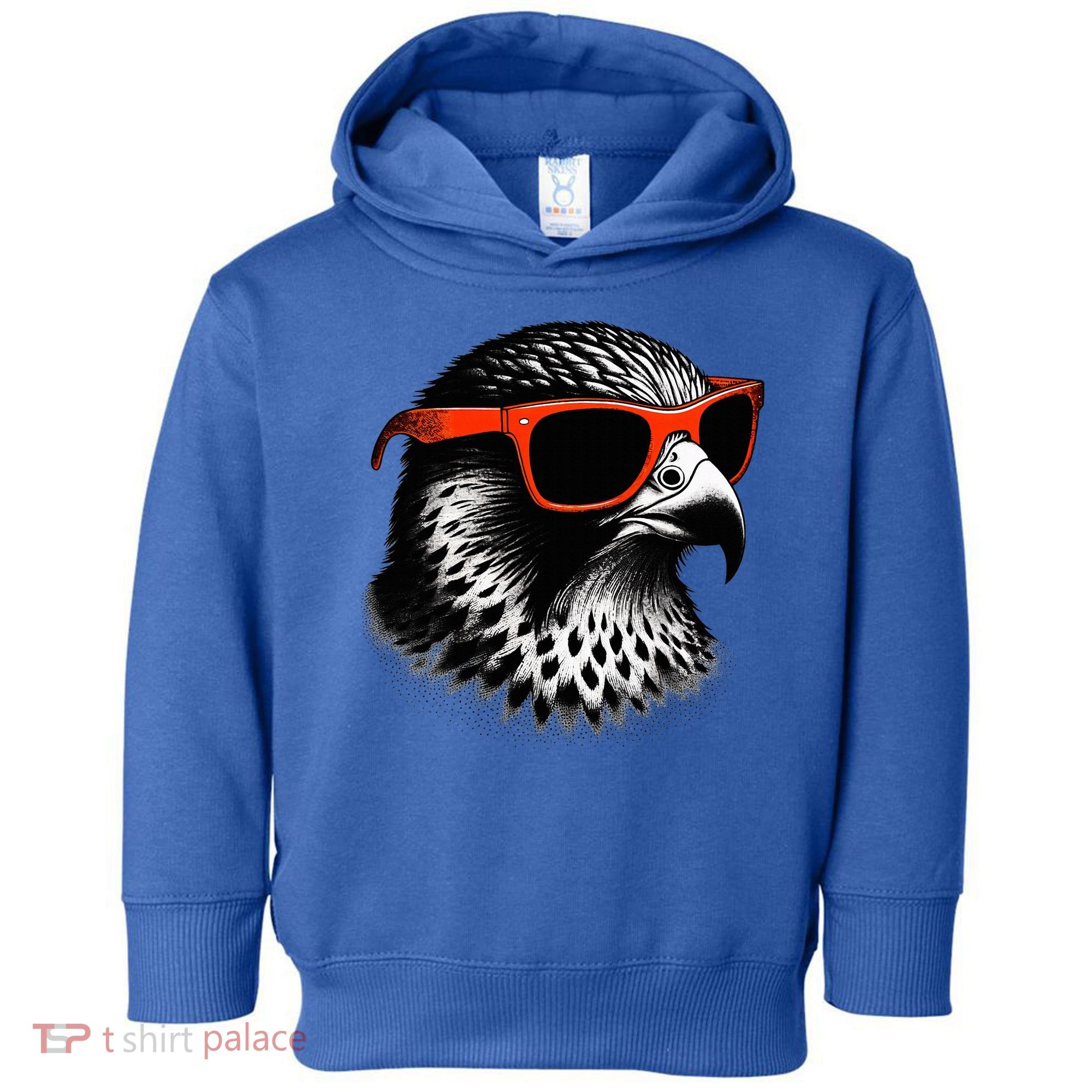 Cool Falcon Bird Wearing Sunglasses Graphic Art Toddler Hoodie