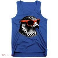 Cool Falcon Bird Wearing Sunglasses Graphic Art Tank Top thumb 0