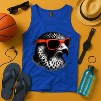 Cool Falcon Bird Wearing Sunglasses Graphic Art Tank Top thumb 4