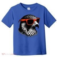 Cool Falcon Bird Wearing Sunglasses Graphic Art Toddler T-Shirt thumb 0