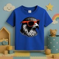 Cool Falcon Bird Wearing Sunglasses Graphic Art Toddler T-Shirt thumb 3