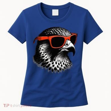 Cool Falcon Bird Wearing Sunglasses Graphic Art Women's T-Shirt