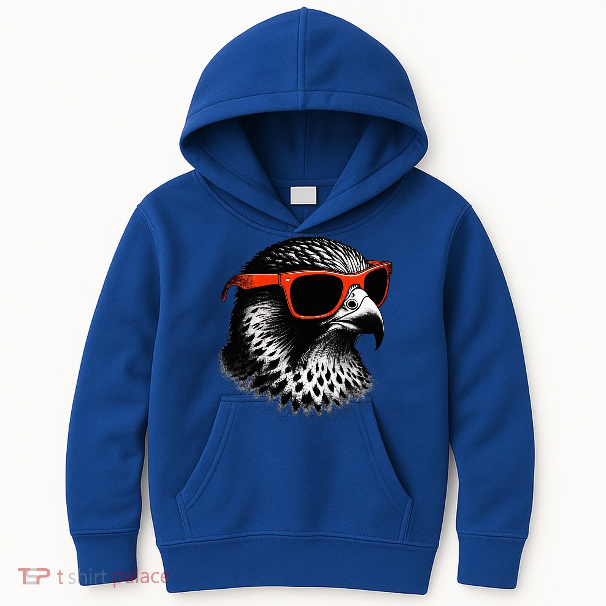 Cool Falcon Bird Wearing Sunglasses Graphic Art Kids Hoodie