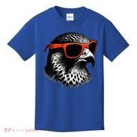 Cool Falcon Bird Wearing Sunglasses Graphic Art Kids T-Shirt thumb 0