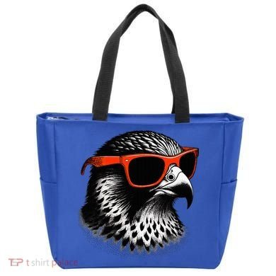 Cool Falcon Bird Wearing Sunglasses Graphic Art Tote Bag