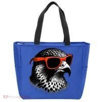 Cool Falcon Bird Wearing Sunglasses Graphic Art Tote Bag thumb 0