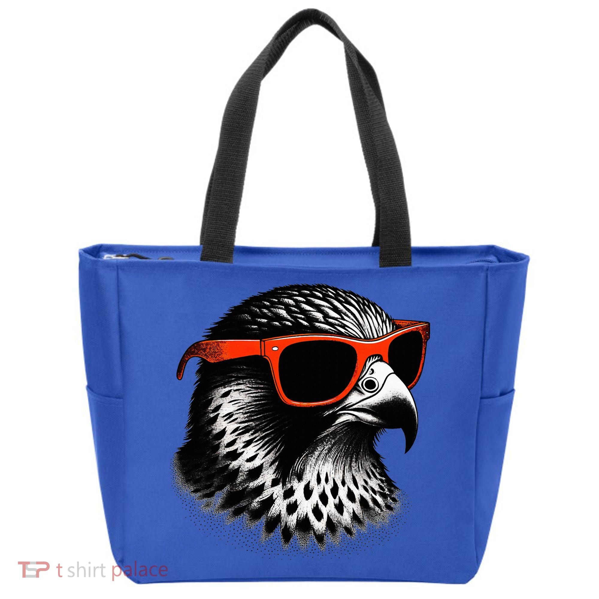 Cool Falcon Bird Wearing Sunglasses Graphic Art Tote Bag