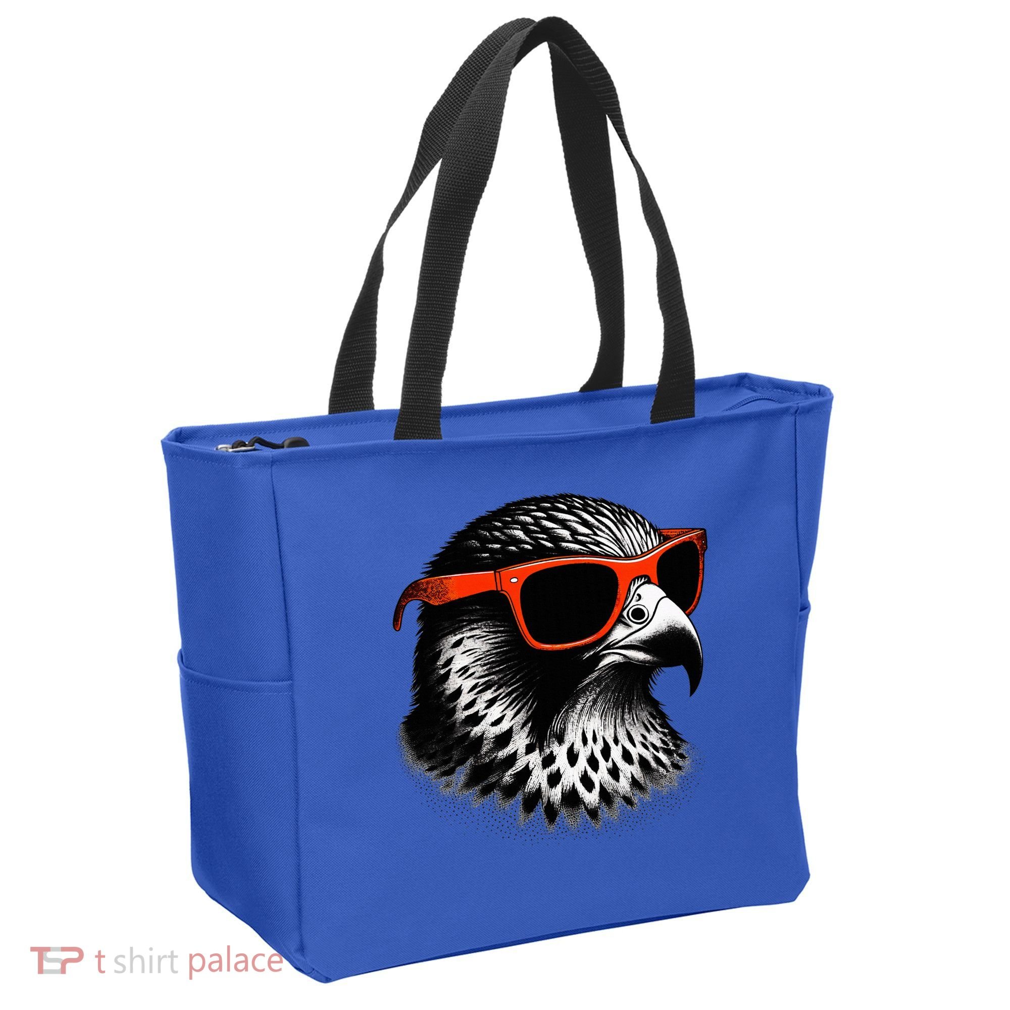 Cool Falcon Bird Wearing Sunglasses Graphic Art Tote Bag
