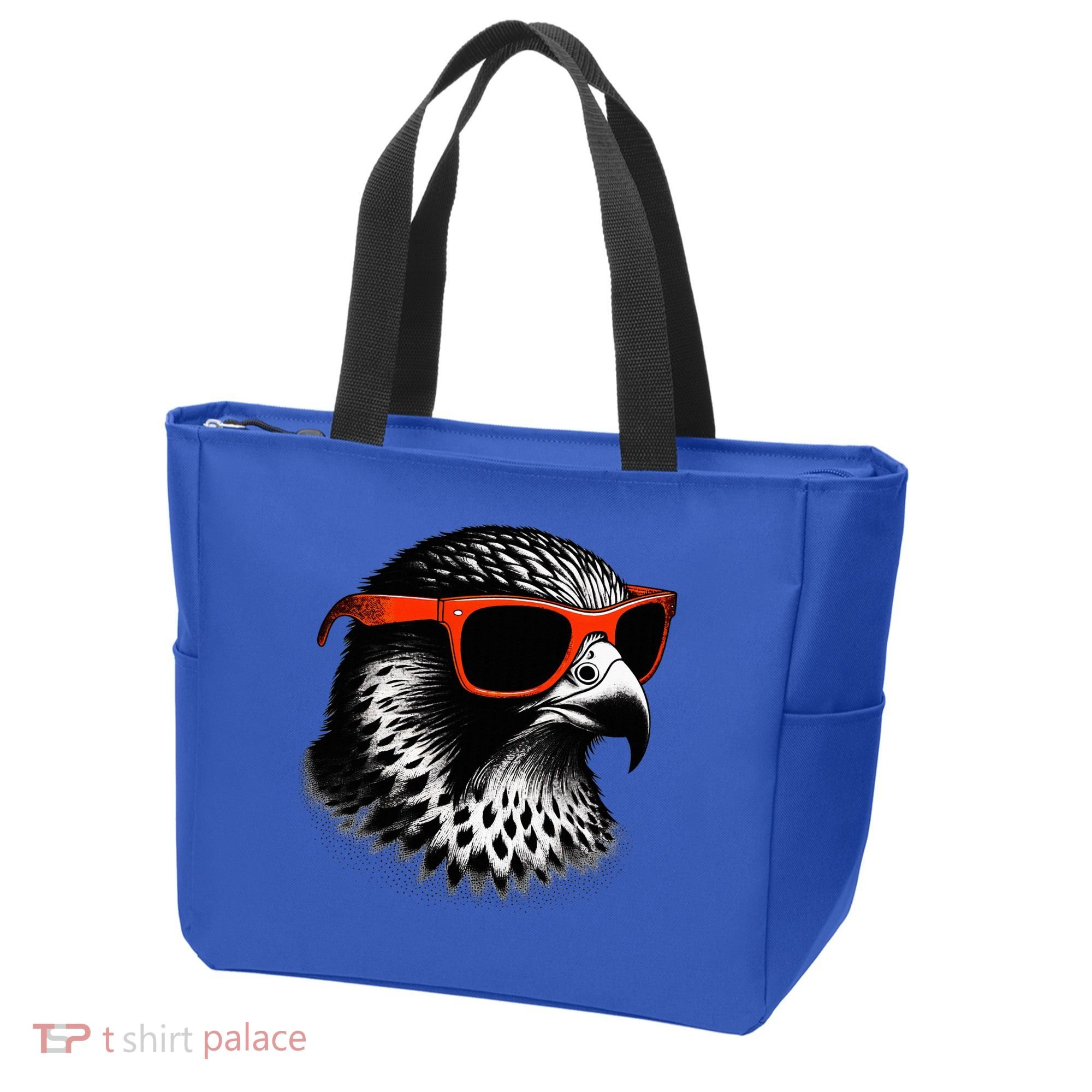 Cool Falcon Bird Wearing Sunglasses Graphic Art Tote Bag