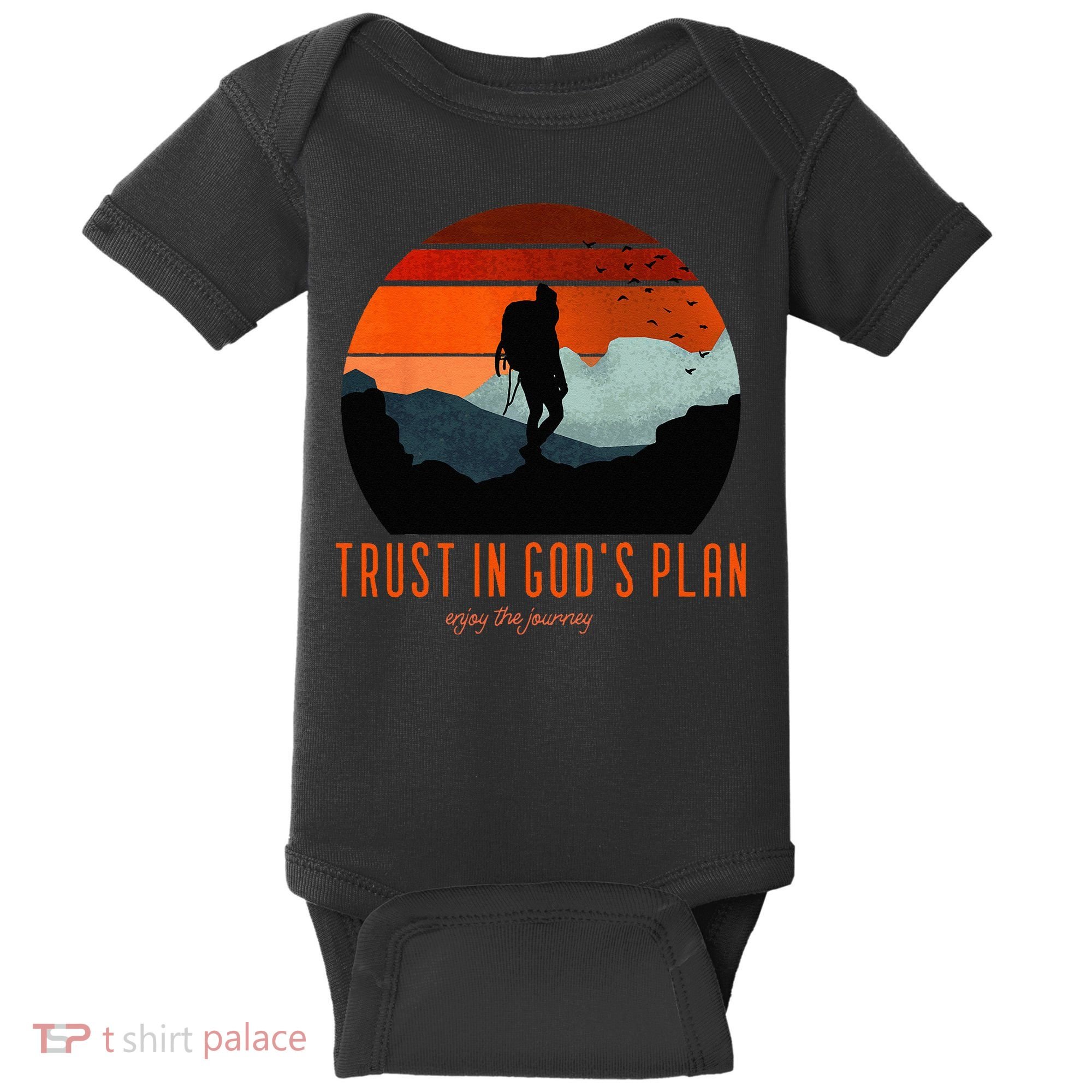 Cute Faith Based Trust God's Plan. Enjoy The Journey. Baby Bodysuit
