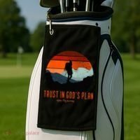 Cute Faith Based Trust God's Plan. Enjoy The Journey. Golf Towel thumb 2
