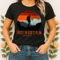 Cute Faith Based Trust God's Plan. Enjoy The Journey. Women's T-Shirt thumb 2