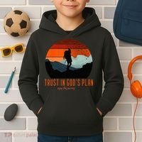 Cute Faith Based Trust God's Plan. Enjoy The Journey. Kids Hoodie thumb 2