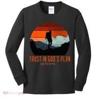 Cute Faith Based Trust God's Plan. Enjoy The Journey. Kids Long Sleeve Shirt thumb 0