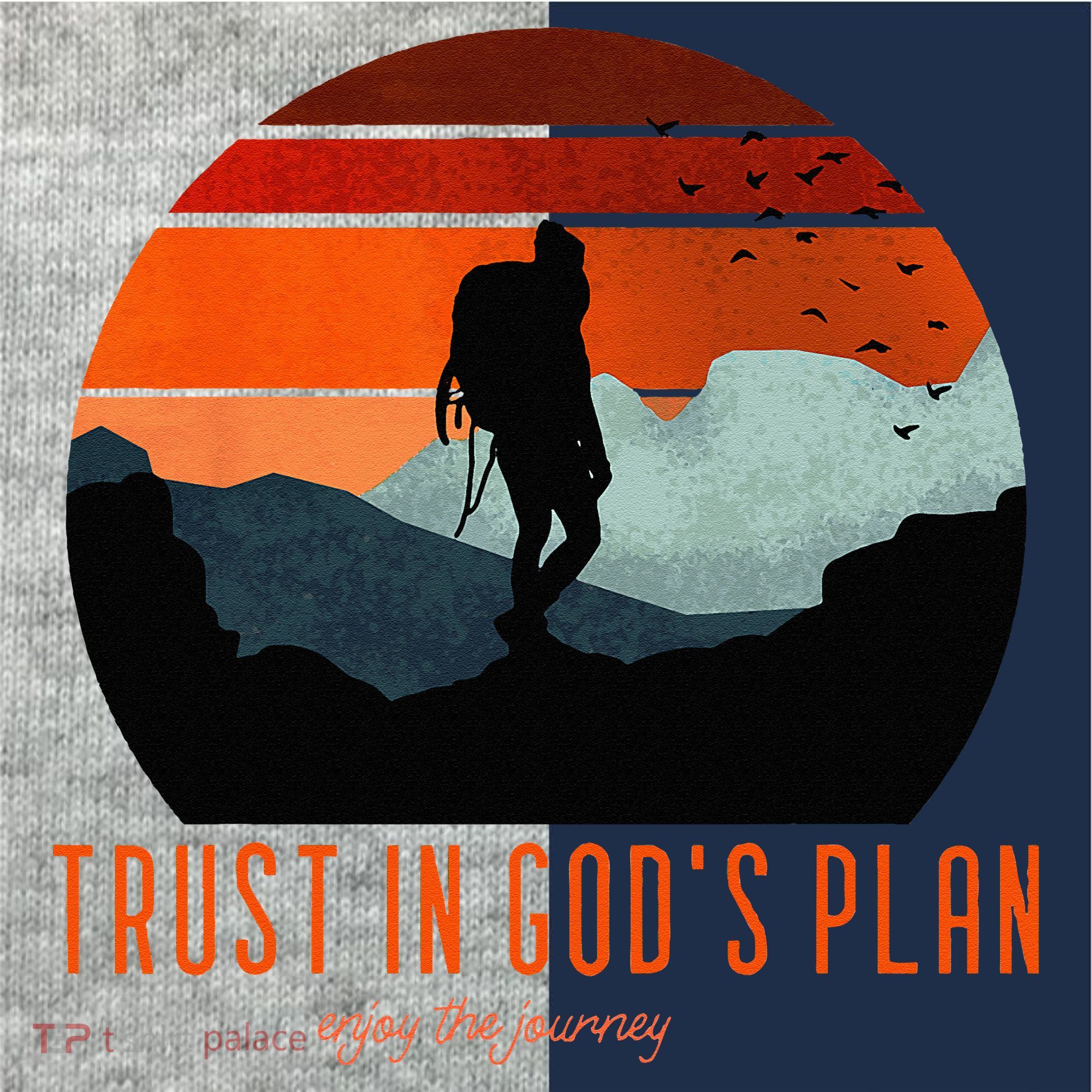 Cute Faith Based Trust God's Plan. Enjoy The Journey. Kids Colorblock Raglan Jersey